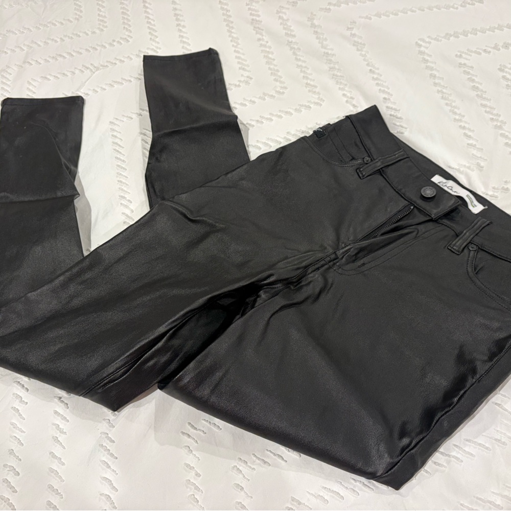 KanCan Black Faux Leather Skinny Pants
